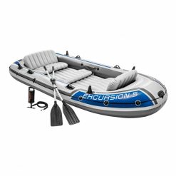 Intex Unisex-Youth Excursion 5 bateau, Gris, 366 x 168 43 cm EU