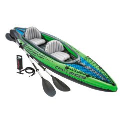 Intex - 68306NP - Set Kayak Challenger K2-2 Pers (Inclus Rame Et Gonfleur)